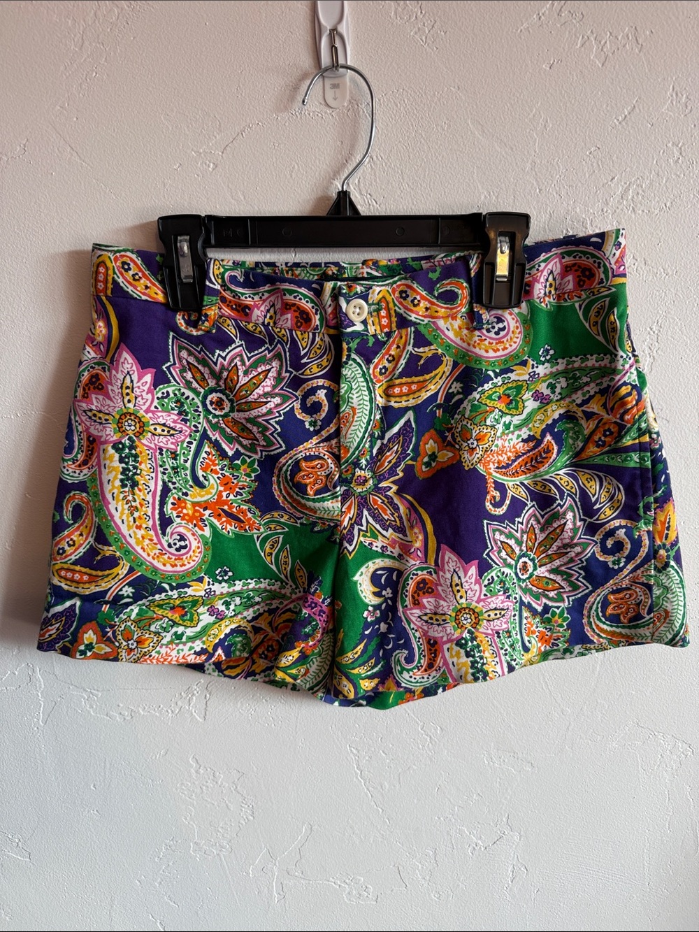 Ralph Lauren Paisley Print Shorts - Purple & Green